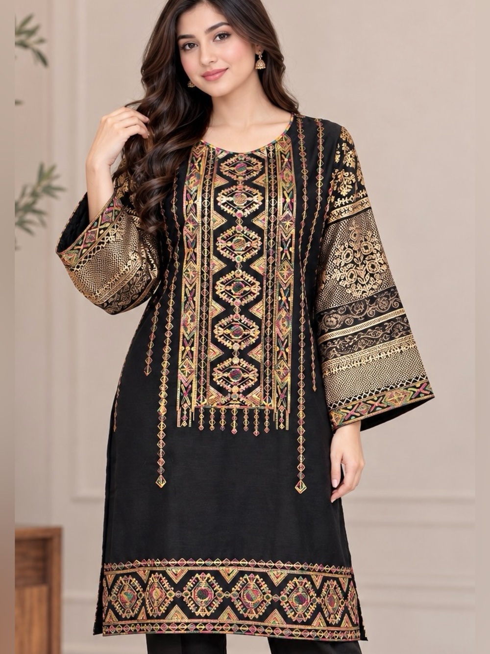 Pakistani viscose embroidered kurti /top